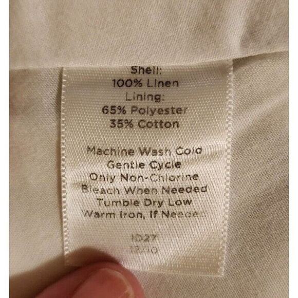 Talbots Women's Petite Size 8P White Layered Mini Linen Skirt - Picture 7 of 7